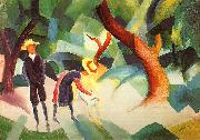 August Macke Children with Goat oil painting